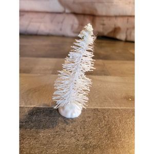 White snow glittery tree village accessory